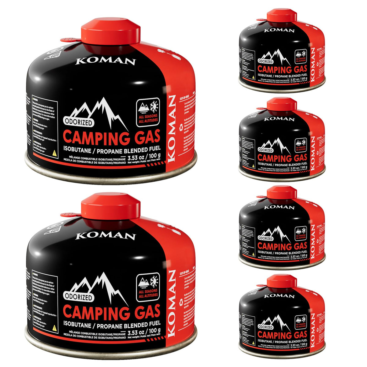 Isobutane Propane Fuel Canister 4 oz 6 Pack S177918