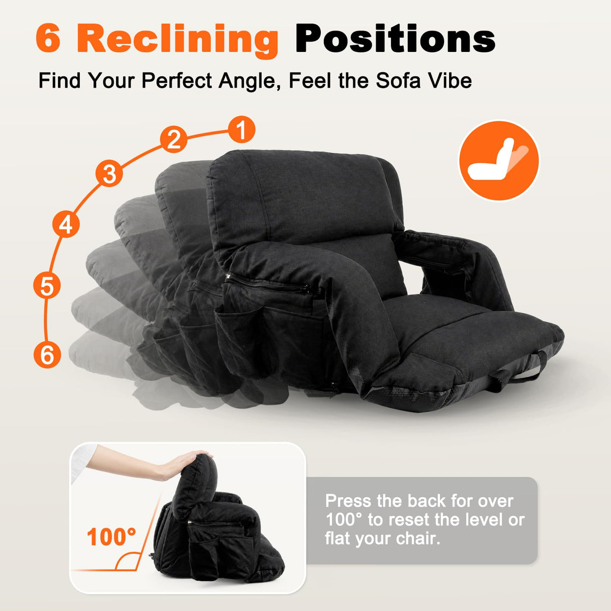 26" Extra Wide Stadium Seats with Back Support F561