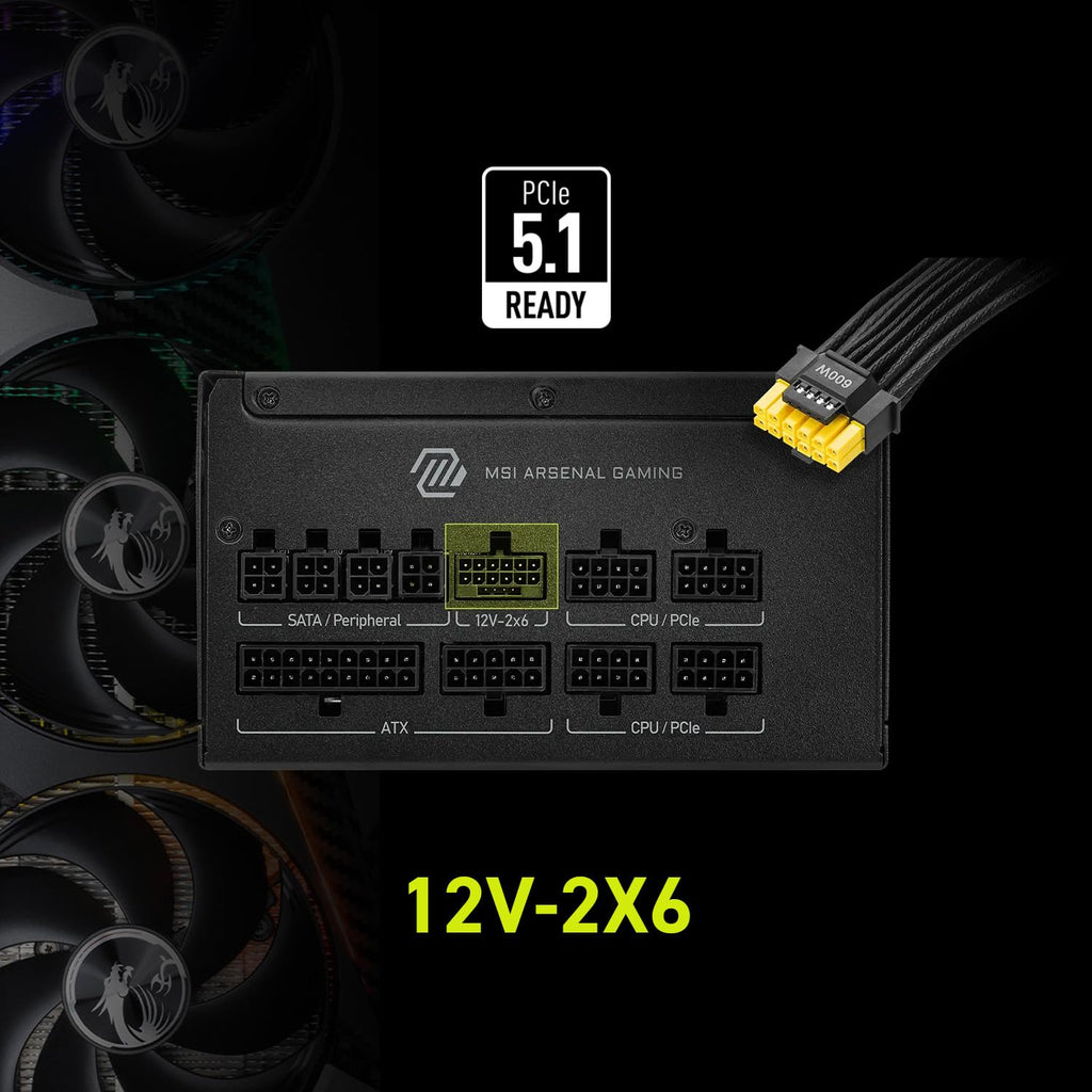 Fully Modular Compact 1000W 80+ Gold ATX 3.1 Power Supply R58020