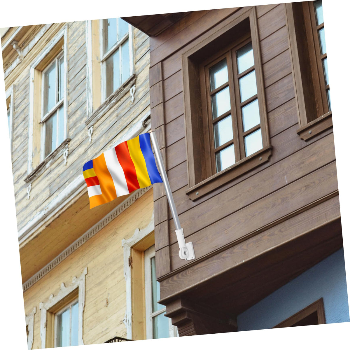 Adjustable Wall-Mounted Flag Pole Mount Bracket Z65996