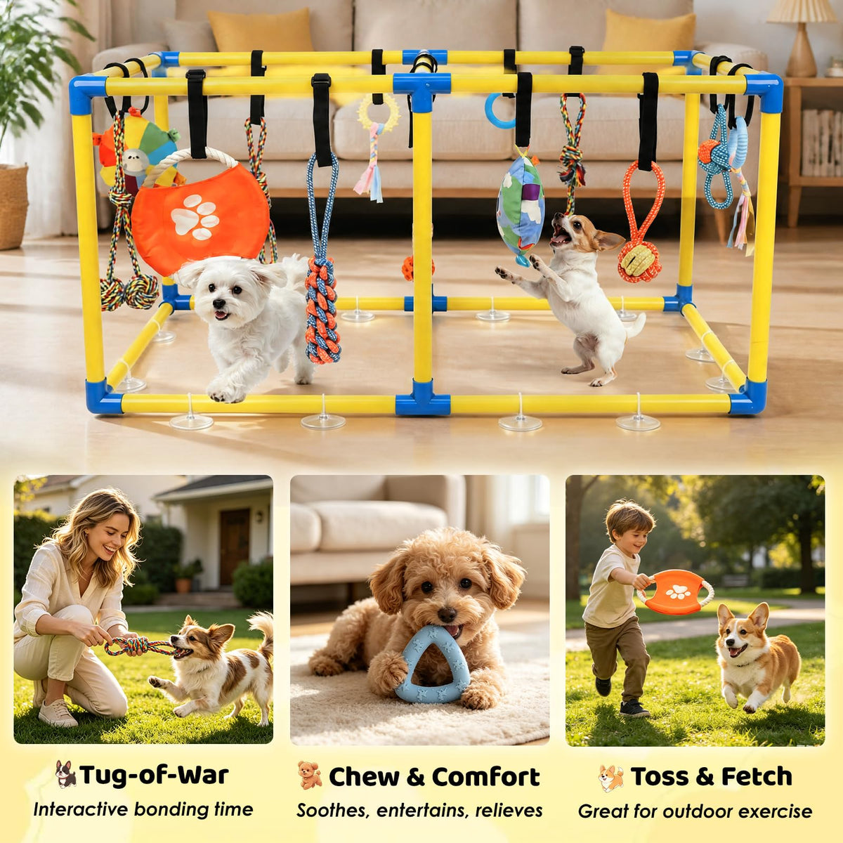 Puppy Play Gym with 14 Hanging Toys S20611