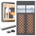 Magnetic Insulated Door Curtain 36"x82" Black J220