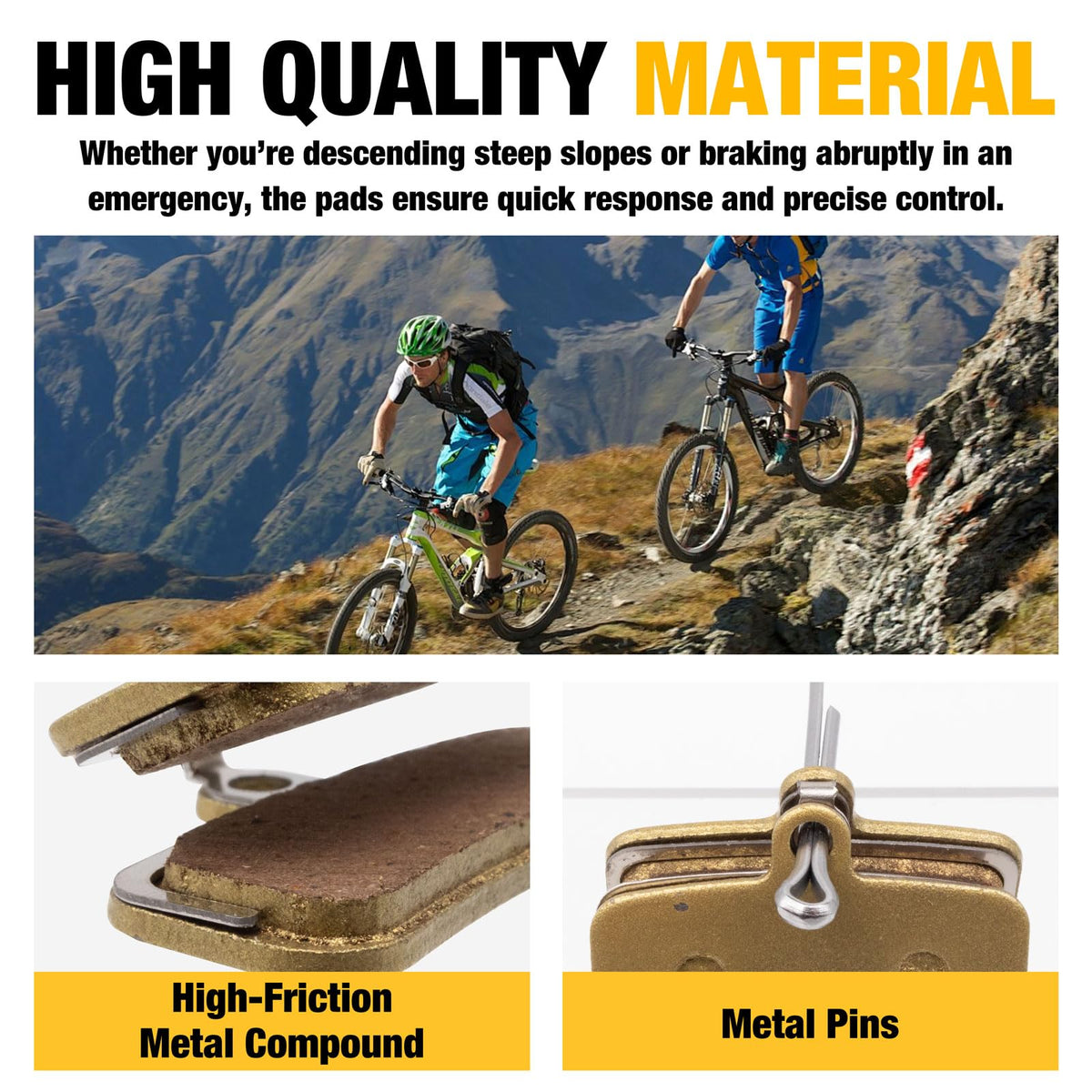 4 Packs Front and Rear Disc Brake Pads O397