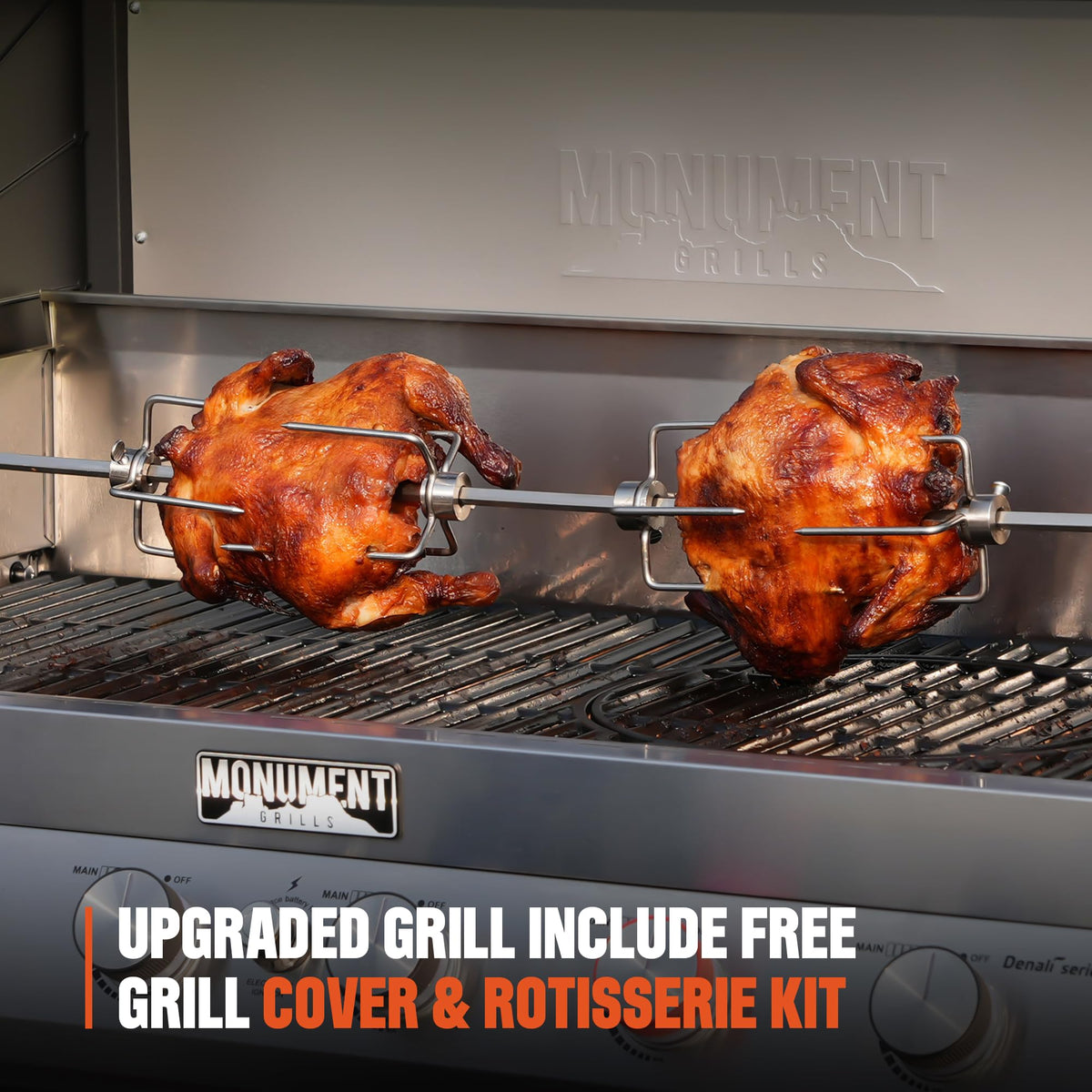6+1 Burner Propane Gas Grill with Cover and Rotisserie Kit Z990