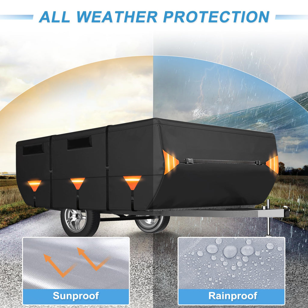 14ft-16ft Heavy Duty Oxford Waterproof Pop-Up Camper Cover F504782