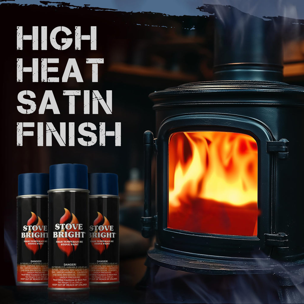 High Temp Metallic Blue Satin Spray Paint 12 Oz Can Q134149