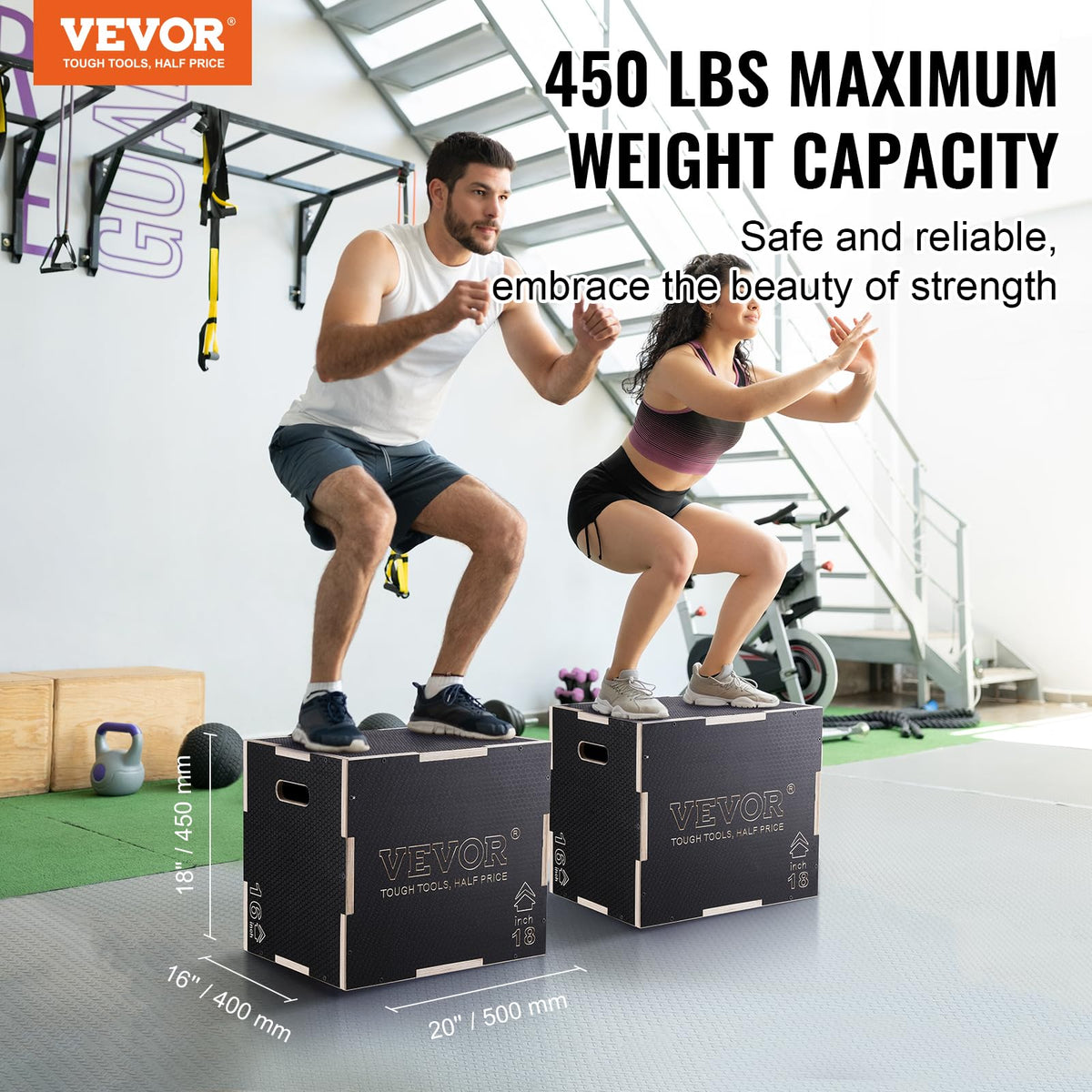 3 in 1 Wood Plyometric Jump Box D853606