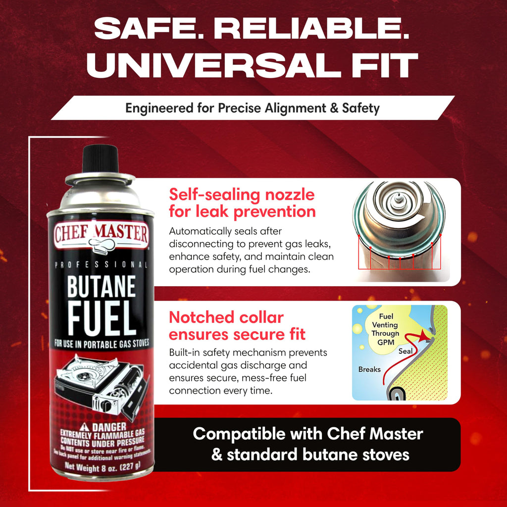 Butane Fuel Canister 8 oz 4-Pack H286