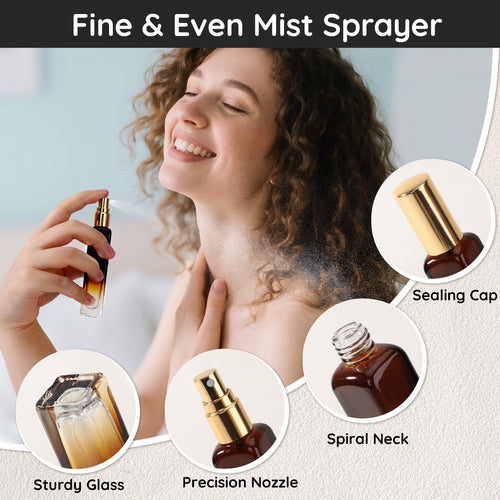 0.5oz 2pcs Empty Glass Perfume Atomizer Spray Bottles X995