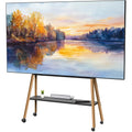 43 to 75 inch Adjustable Mobile TV Stand with Walnut Legs O1843