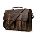 Retro Brown Laptop Messenger Bag Crossbody Travel Bag O909