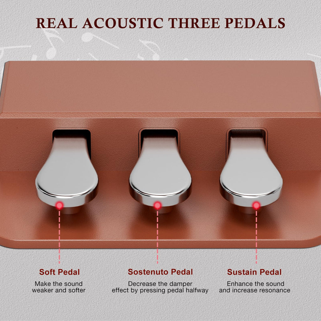 88 Key Weighted Digital Piano with Triple Pedals P36466
