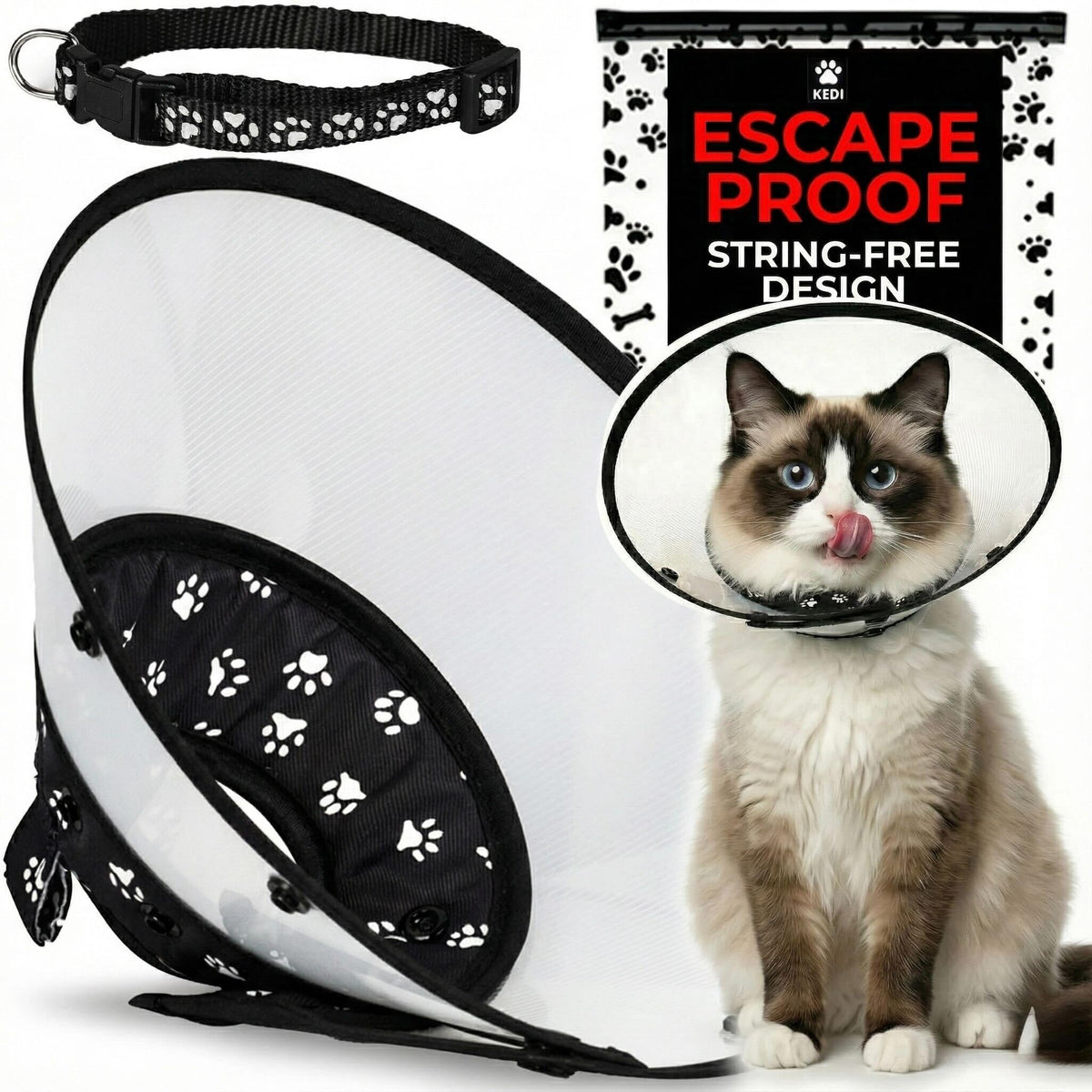 Black Medium Cat Cone Collar T795578