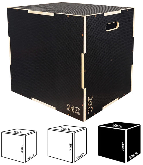 3 in 1 Non-Slip Wooden Plyo Box W593305
