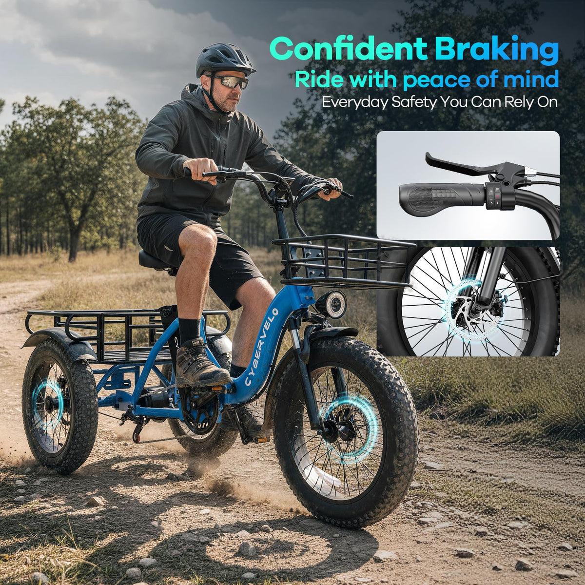 Fat Tire Folding Electric Trike M57950