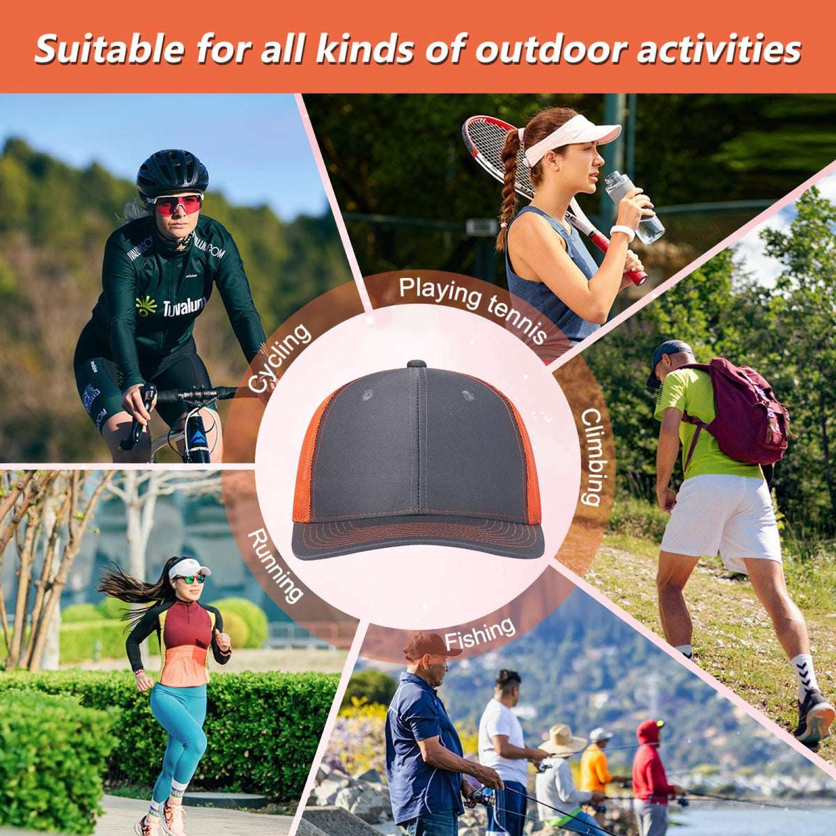 Custom Trucker Hat with Text Photo Logo S976