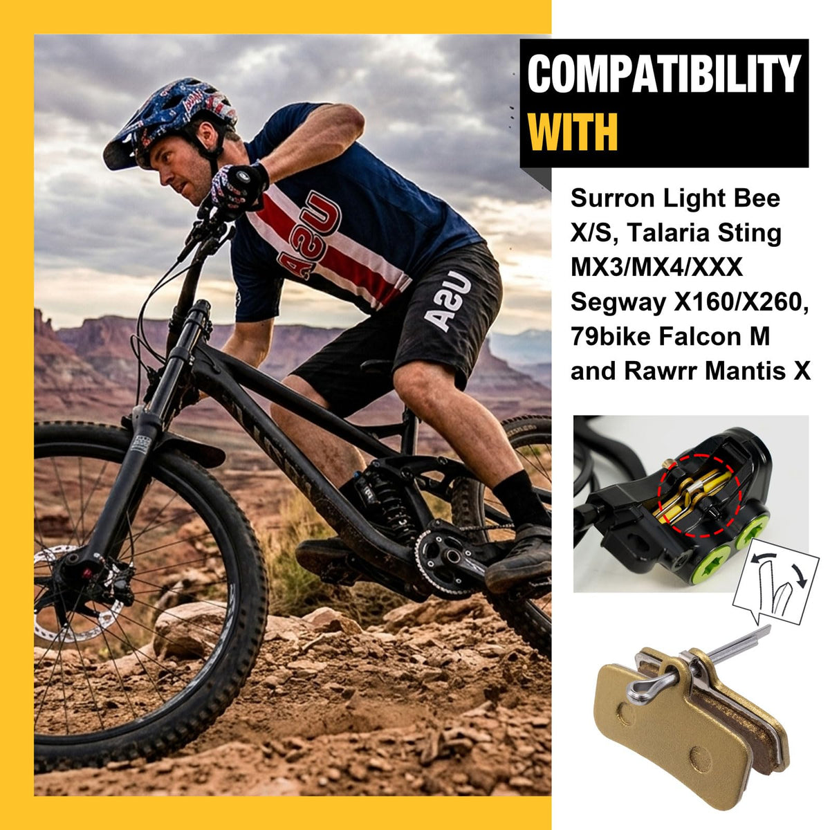 4 Packs Front and Rear Disc Brake Pads O397