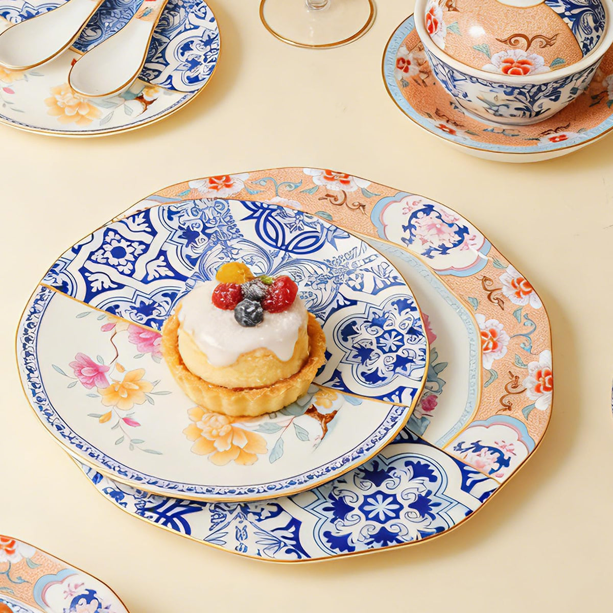 Bone China Dinnerware Set for 4, 12-Piece T36231