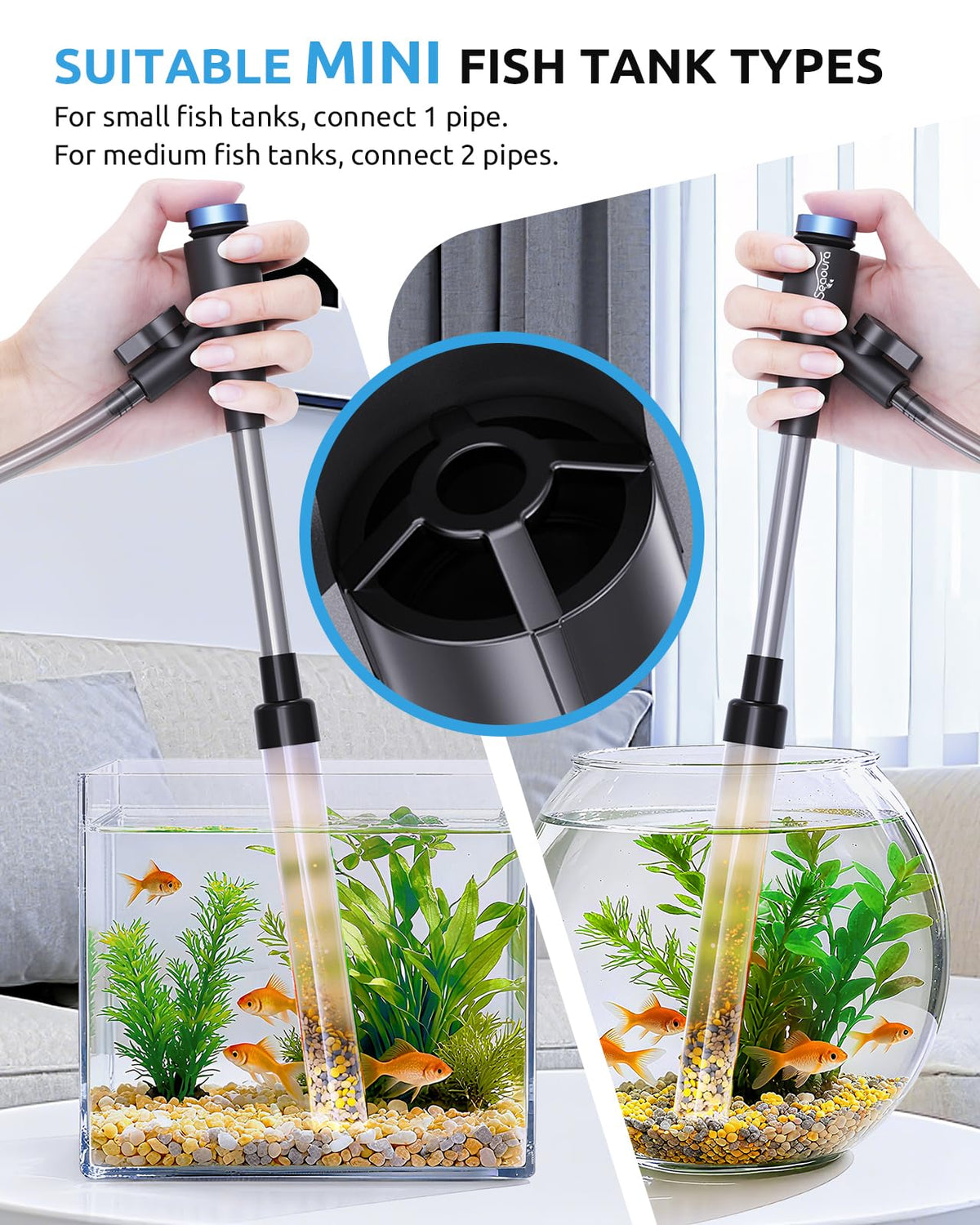 Aquarium Gravel Siphon Vacuum up to 50 Gal D702052