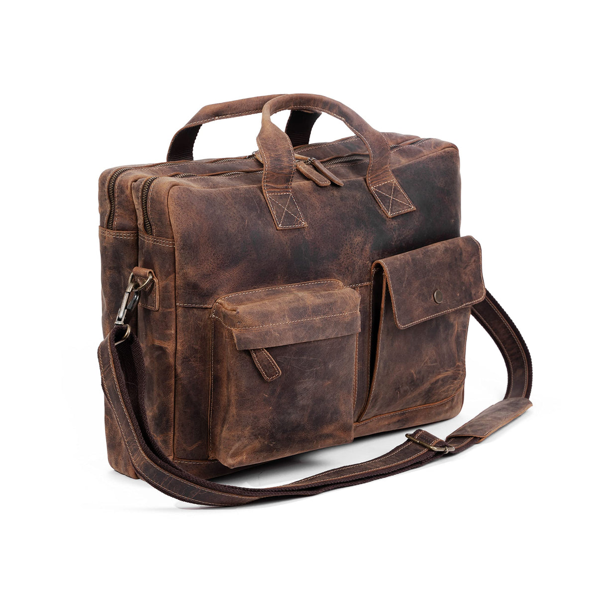 18 Inch Leather Laptop Messenger Bag S670478