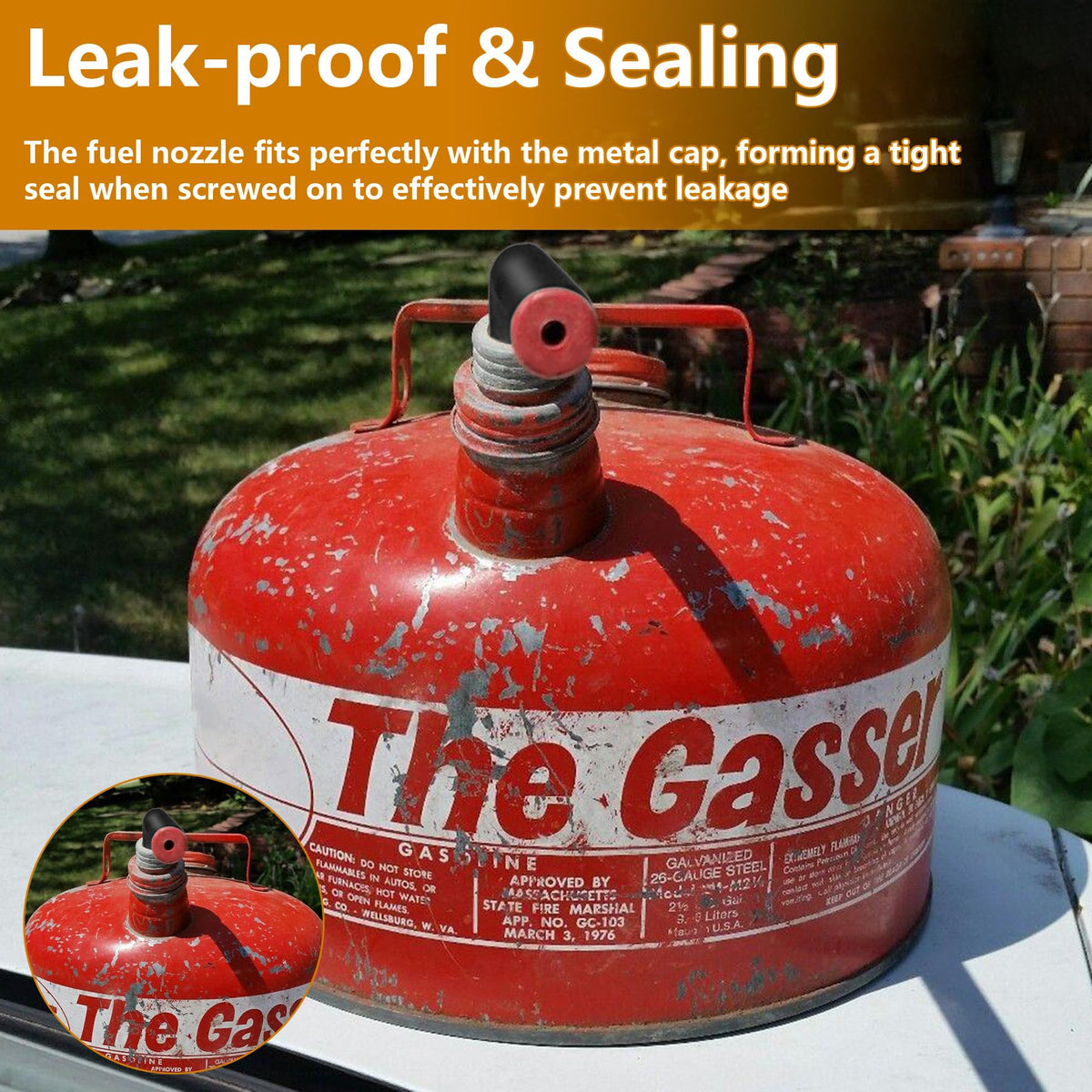 Gas Can Spout with Rubber Stopper X90106