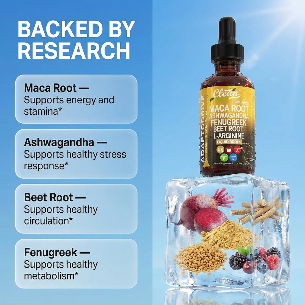 Organic Maca Root Liquid Drops with Ashwagandha and Fenugreek J983