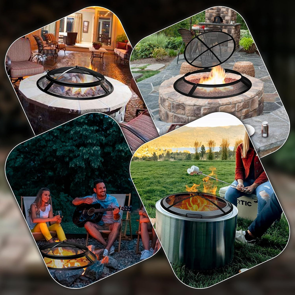 40 Inch Round Heavy Duty Fire Pit Screen Z1994