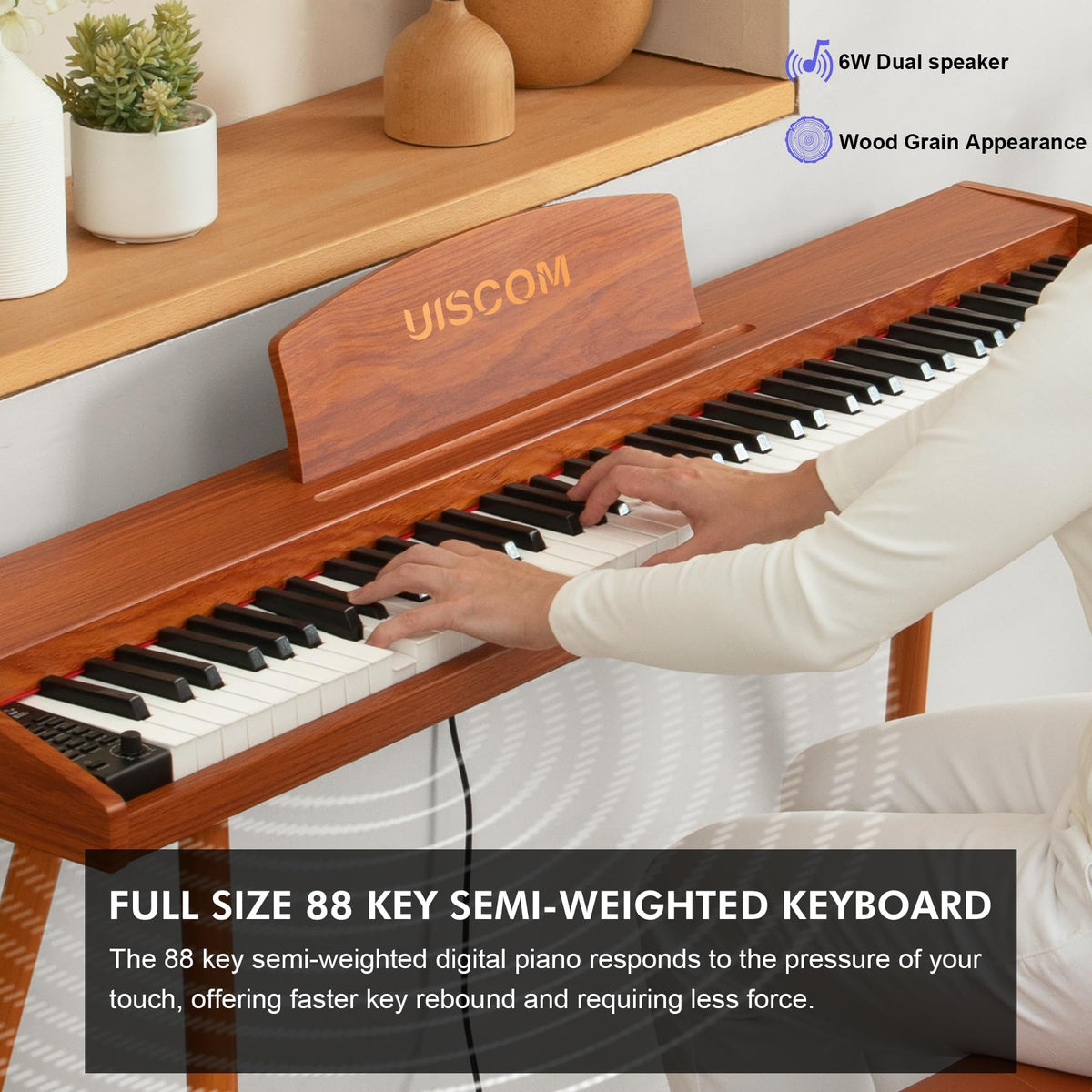 88 Key Semi-Weighted Digital Piano Keyboard C5801