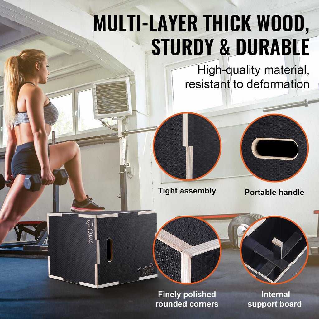 3 in 1 Wood Plyometric Jump Box D853606