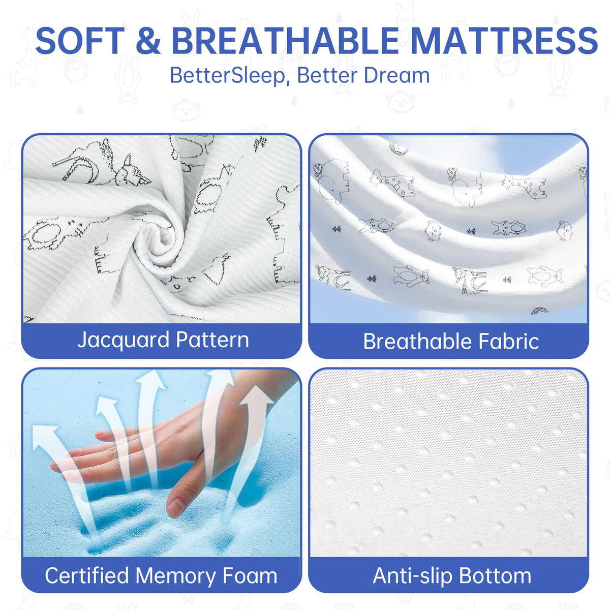Pack and Play Mattress 38"x26" Firm Support Foam M937434