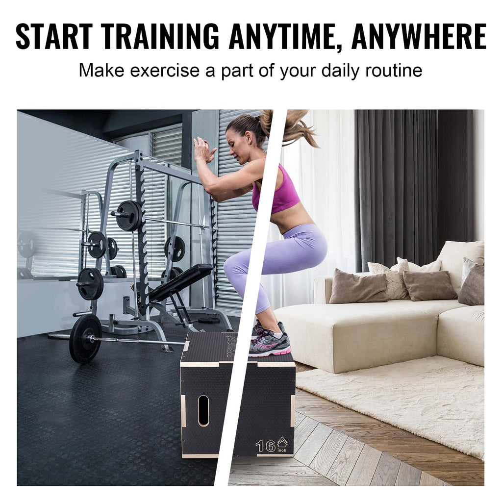 3 in 1 Wood Plyometric Jump Box D853606