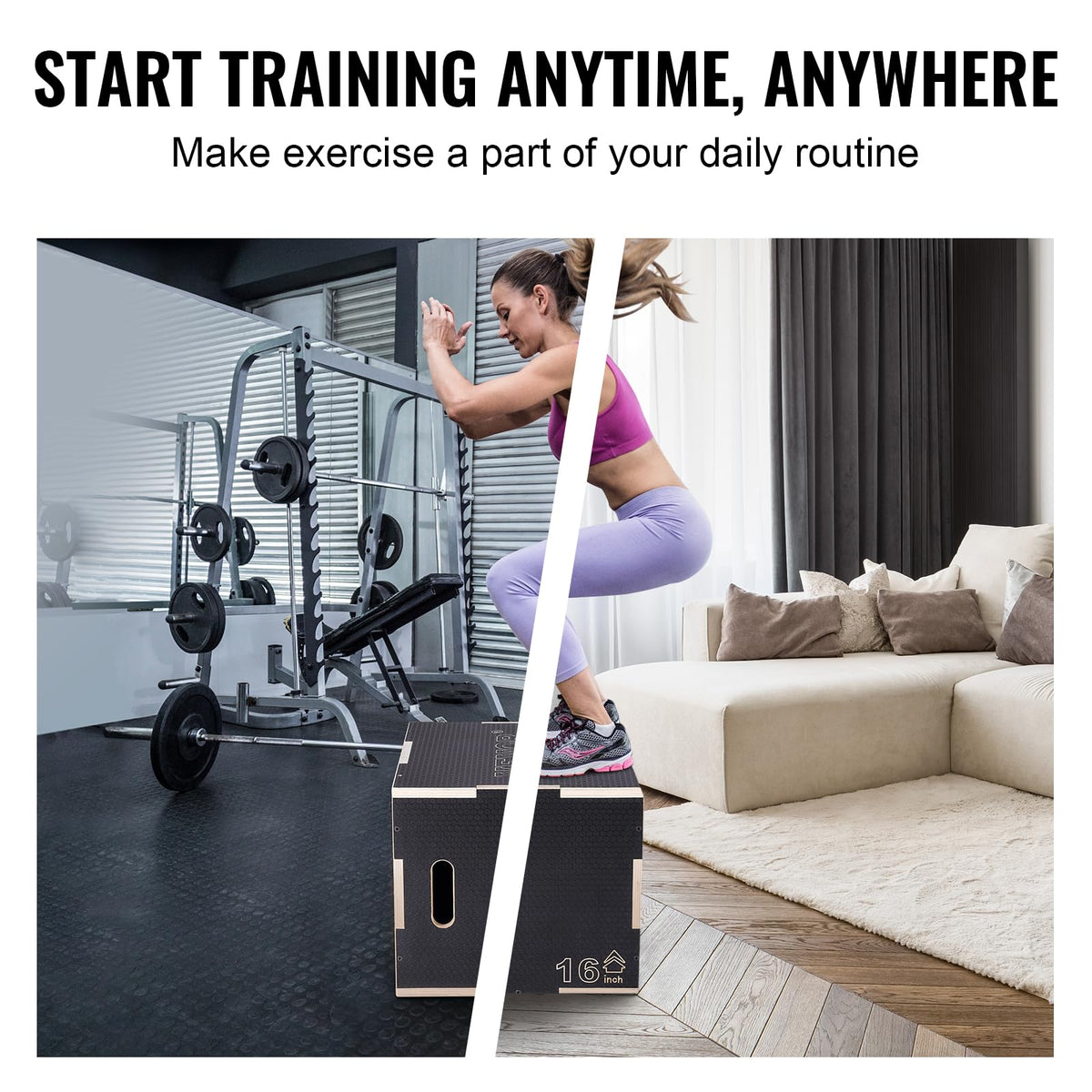 3 in 1 Wood Plyometric Jump Box D853606