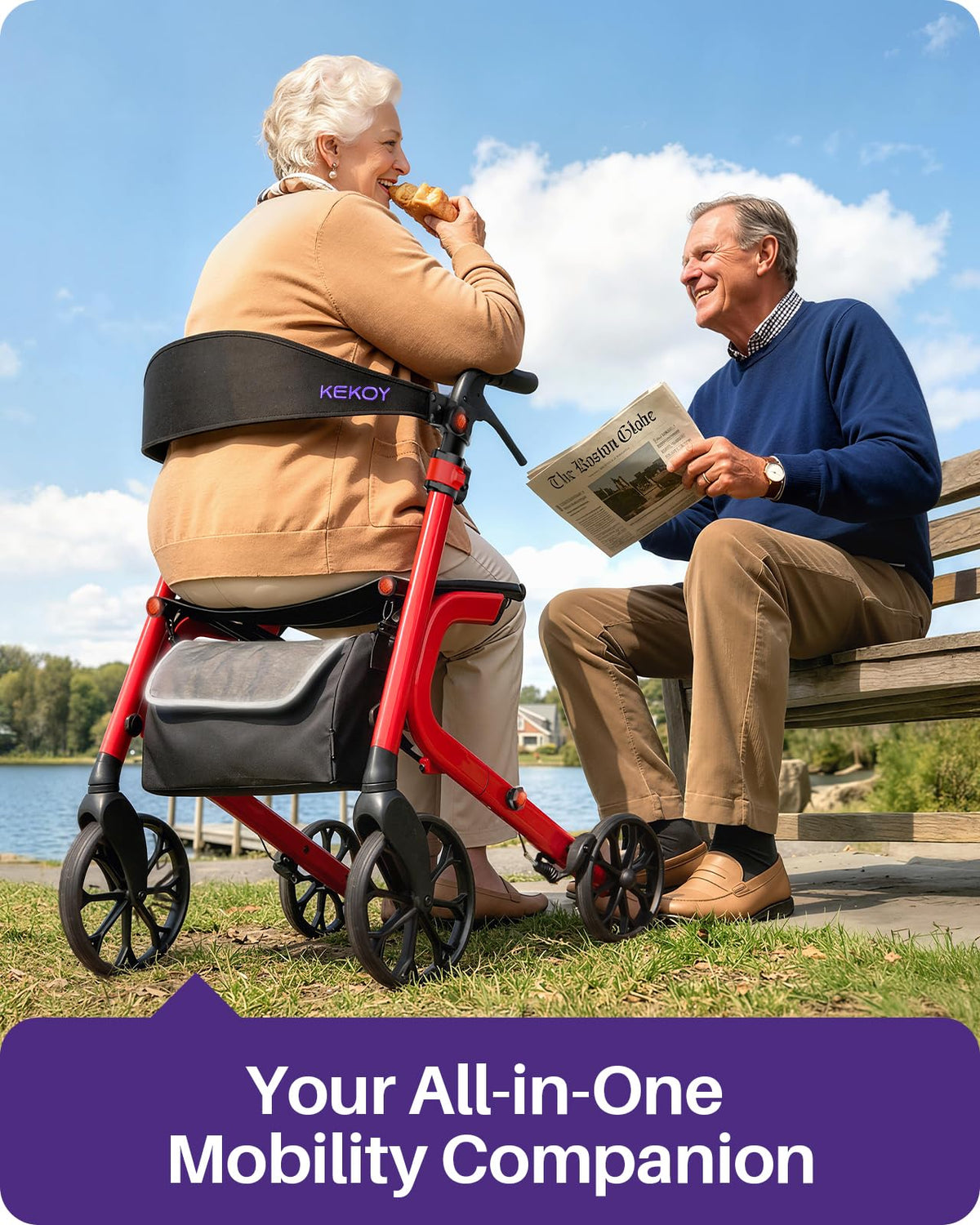 Bariatric Rollator Walker with Seat W9860