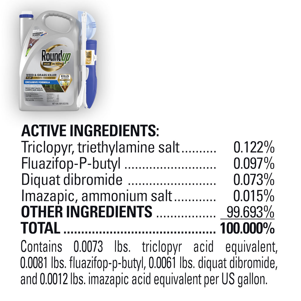 Dual Action Weed & Grass Killer with Wand, 1 gal. D123803