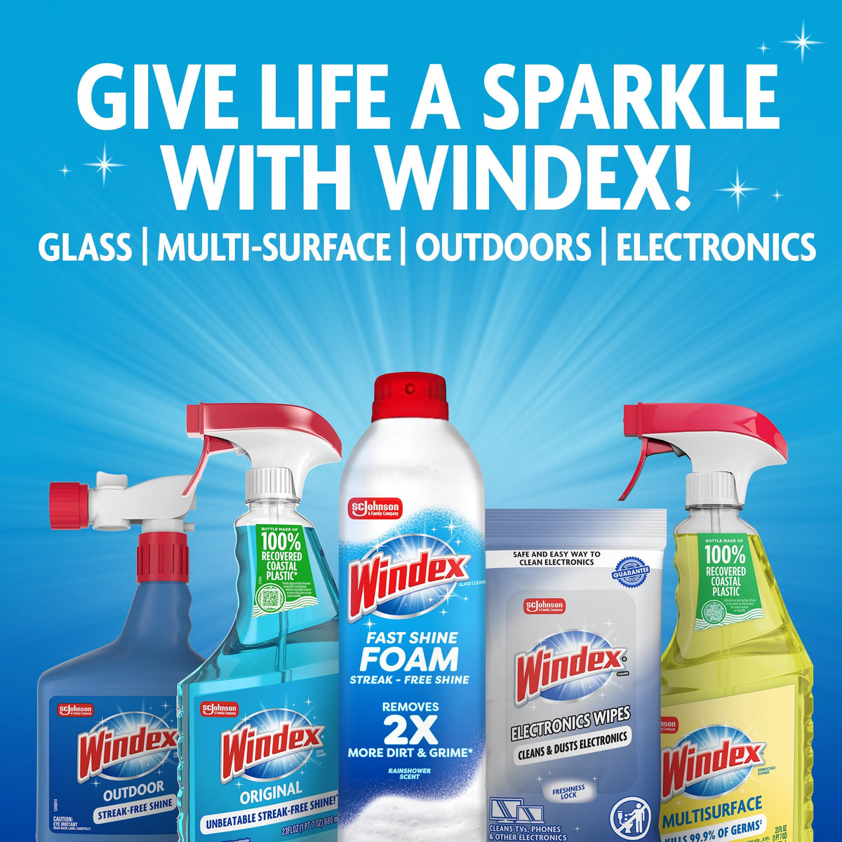 Glass & Window Cleaner Spray Bottle 23 oz D7848
