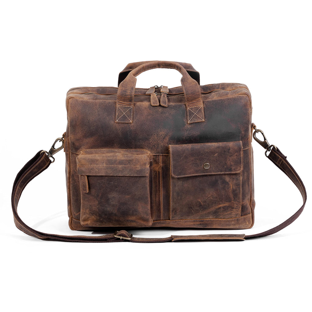 18 Inch Leather Laptop Messenger Bag S670478