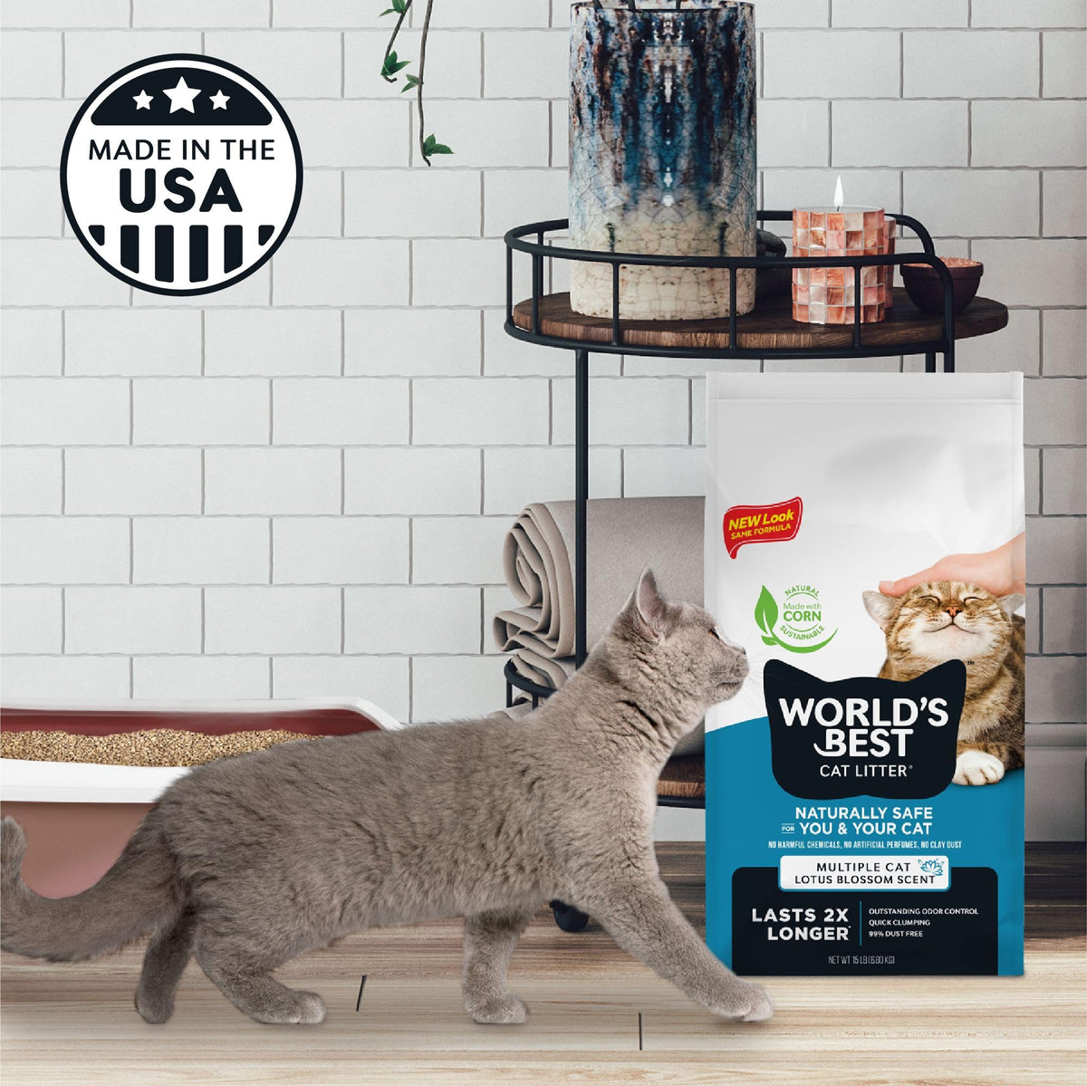 Scented Odor Control Cat Litter 32 lb Bag Y64155
