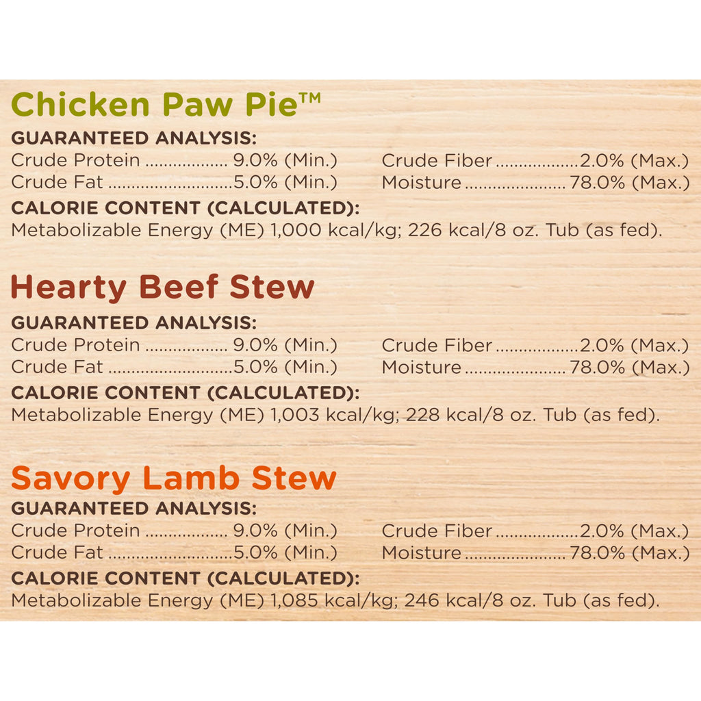 Savory Favorites Wet Dog Food Variety Pack, 8 oz Tubs E831339