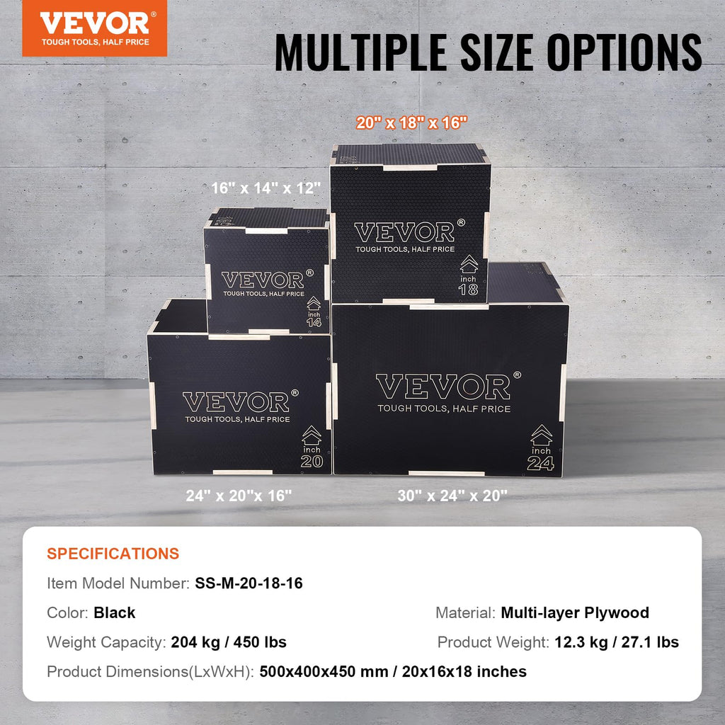 3 in 1 Wood Plyometric Jump Box D853606
