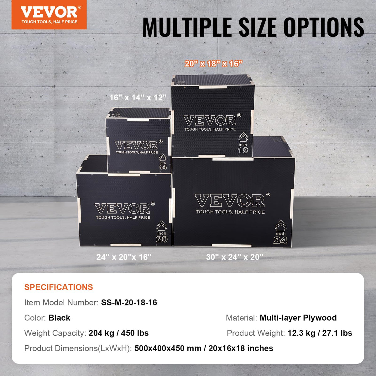 3 in 1 Wood Plyometric Jump Box D853606