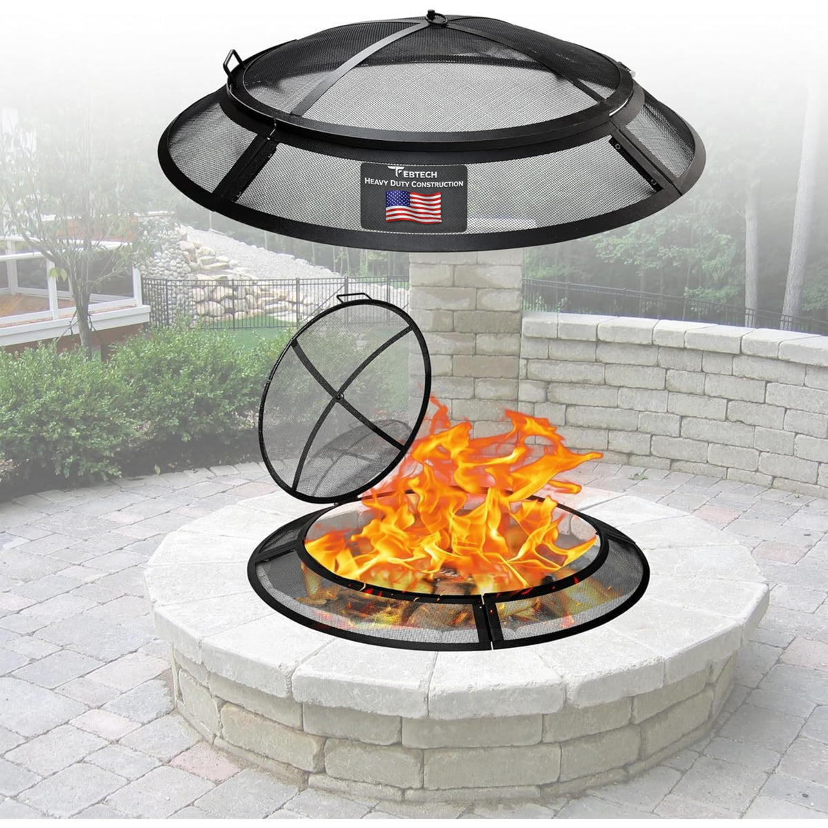 40 Inch Round Heavy Duty Fire Pit Screen Z1994