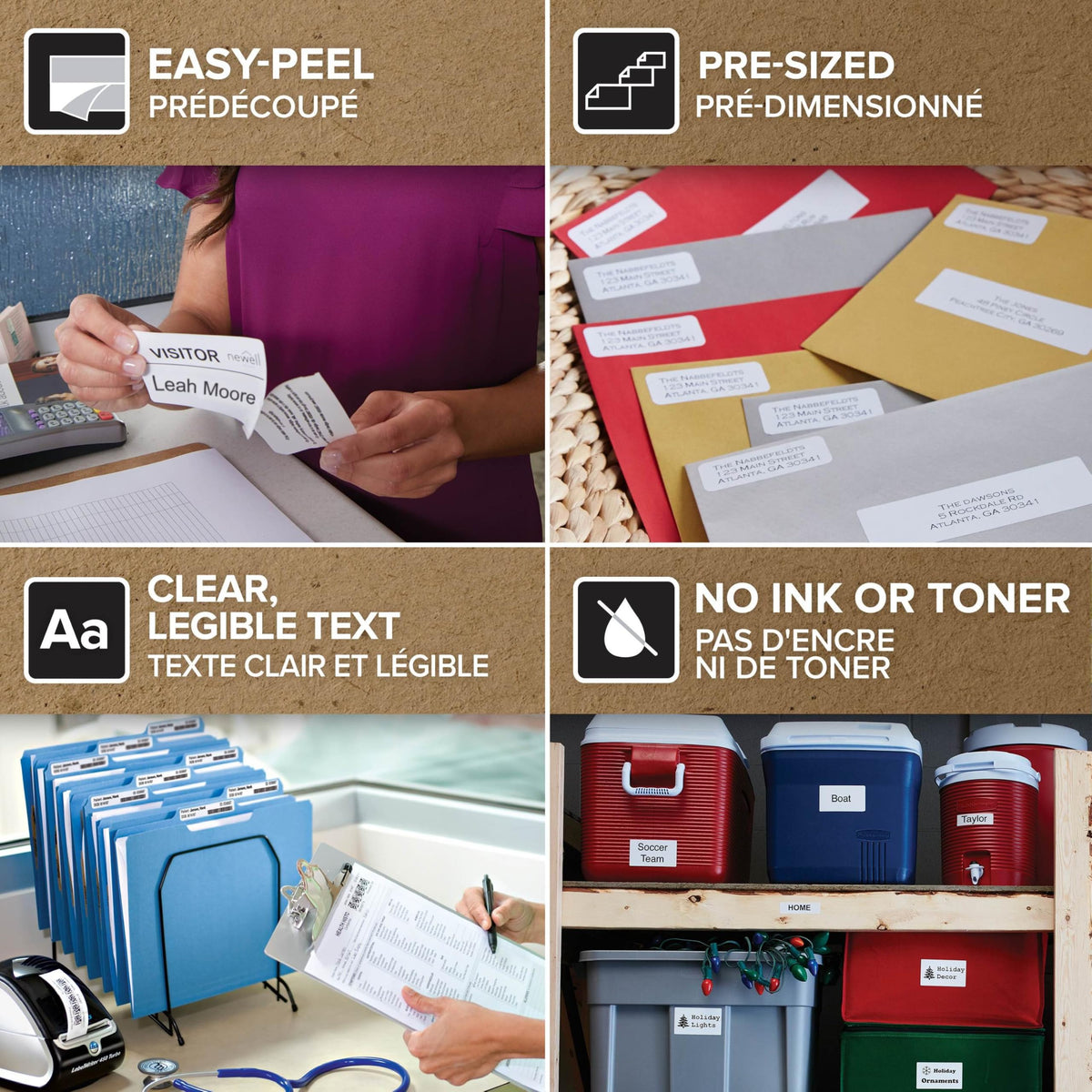 Large Shipping Labels for LabelWriter Printers, 6 Rolls of 300 A385236